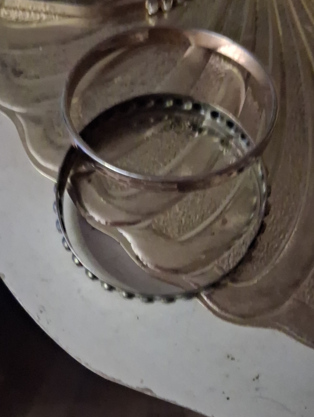 Classic Silver-Tone Textured Bangle Bracelets - Set of 2
